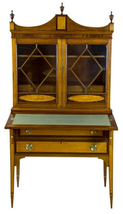Federal Hepplewhite Inlaid Secretary/Desk and Bookcase/ New Hampshire