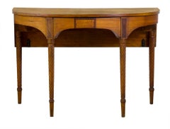 Sheraton Cherry Inlaid Banquet Table of Small Scale with Rope-Tuned Legs, 1815