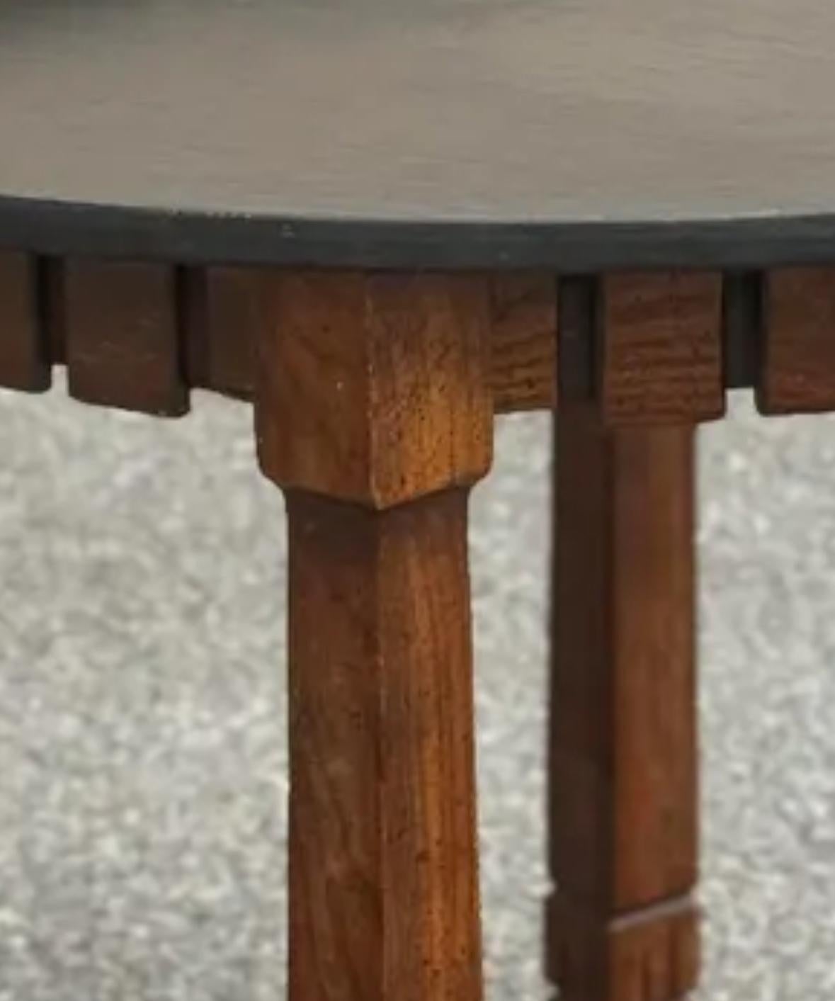 Vintage Rustic Spanish-Style Dining Set - Round Dining Table with Four Chairs 4