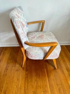 Poltrona vintage in stile Mid-Century Modern con rivestimento floreale