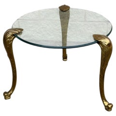1970s Brass Glit Side Table in the Style of p.e. Guerin