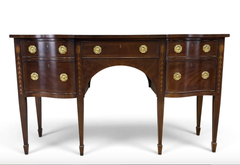 Federal Style Inlaid Mahogany Serpentine Sideboard by E.J. Victor