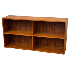 Mid-Century Danish Modern Teak Low Bookcase, Made in Denmark