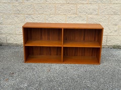 Mid-Century Danish Modern Teak Low Bookcase, Made in Denmark