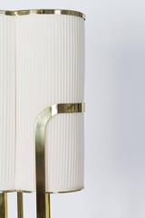 Megan Floor Lamp, Design by Lazzarini & Pickering Polished Brass Frame