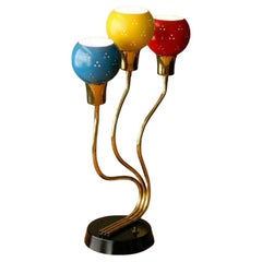 Lámpara Laurel Mid Century Modern Abstracta 3 Colores Angelo Lelli Diseño Italiano Años 50