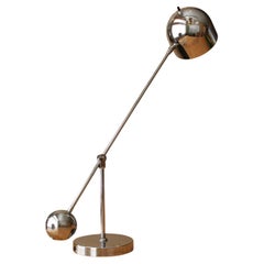 Lampada da tavolo a braccio snodabile Sonneman Chrome Eyeball! Contrappeso oscillante 1960s