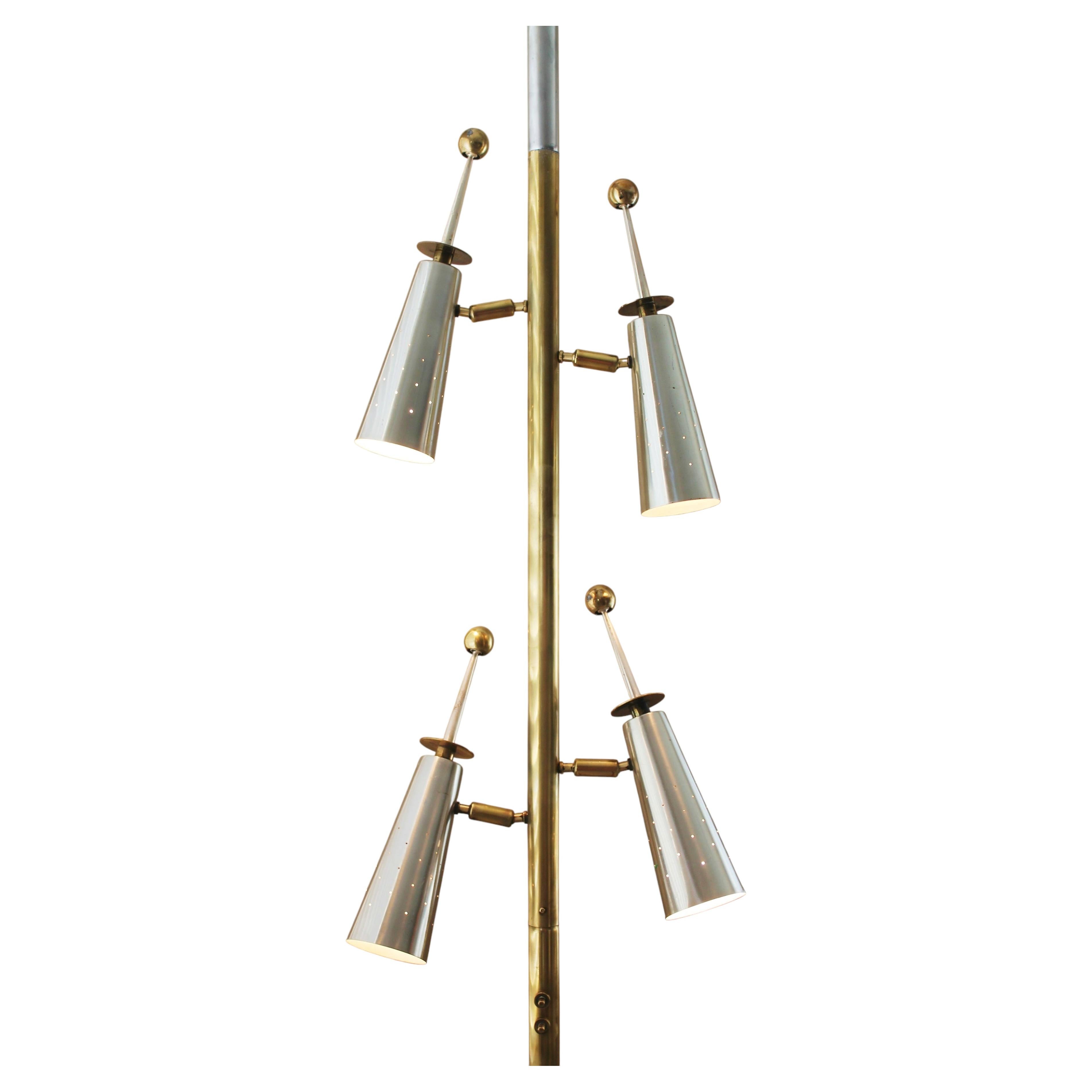 Pre-owned Stiffel Futura Tension Pole Lamp! Original 1959 Atomic Mid Century Modern Rare In Beige