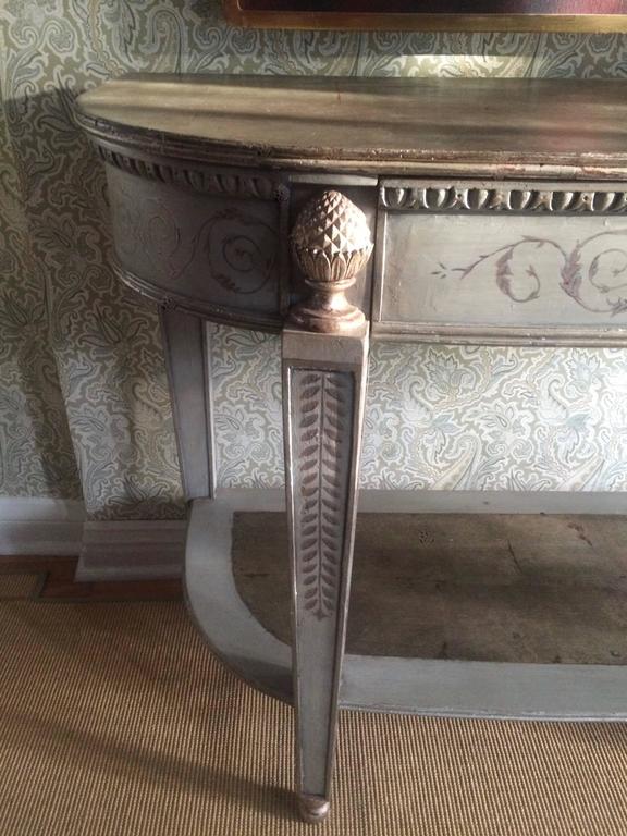 HandPainted Console Table with Drawer at 1stDibs
