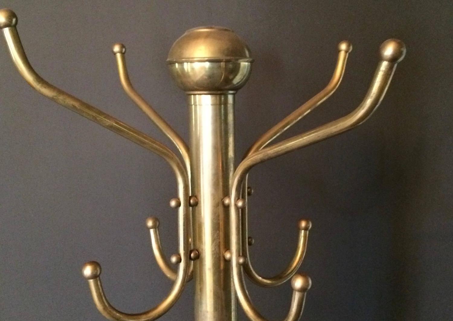 Brass Coat Rack Hall Tree at 1stdibs