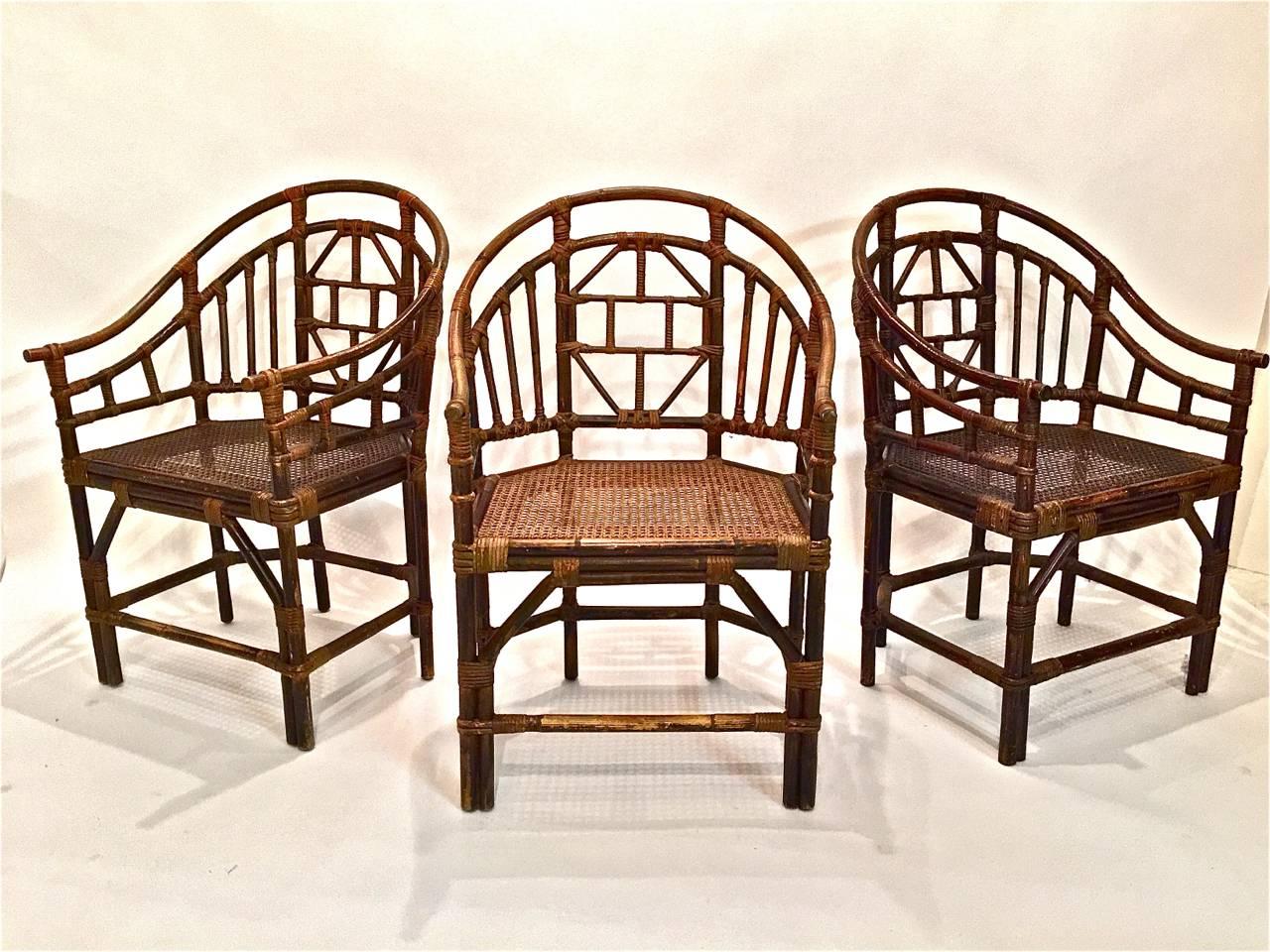 Set of Ten Brighton Pavilion Style Dining Chairs In Excellent Condition In Los Angeles, CA