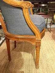 Pair of Late 19th Century Louis XVI Style Barrel-Back Bergères