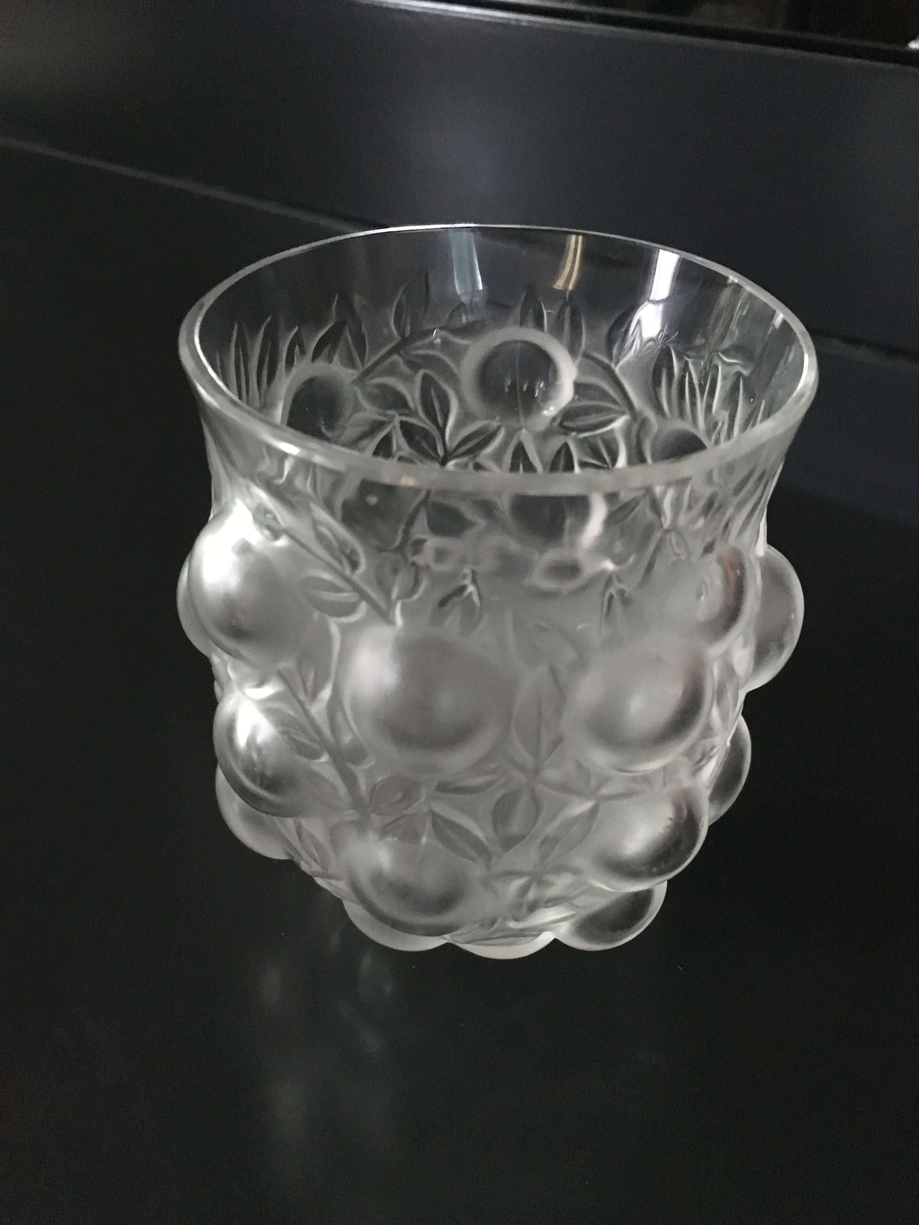 Small R. Lalique bud vase or vessel for anything your heart desires.