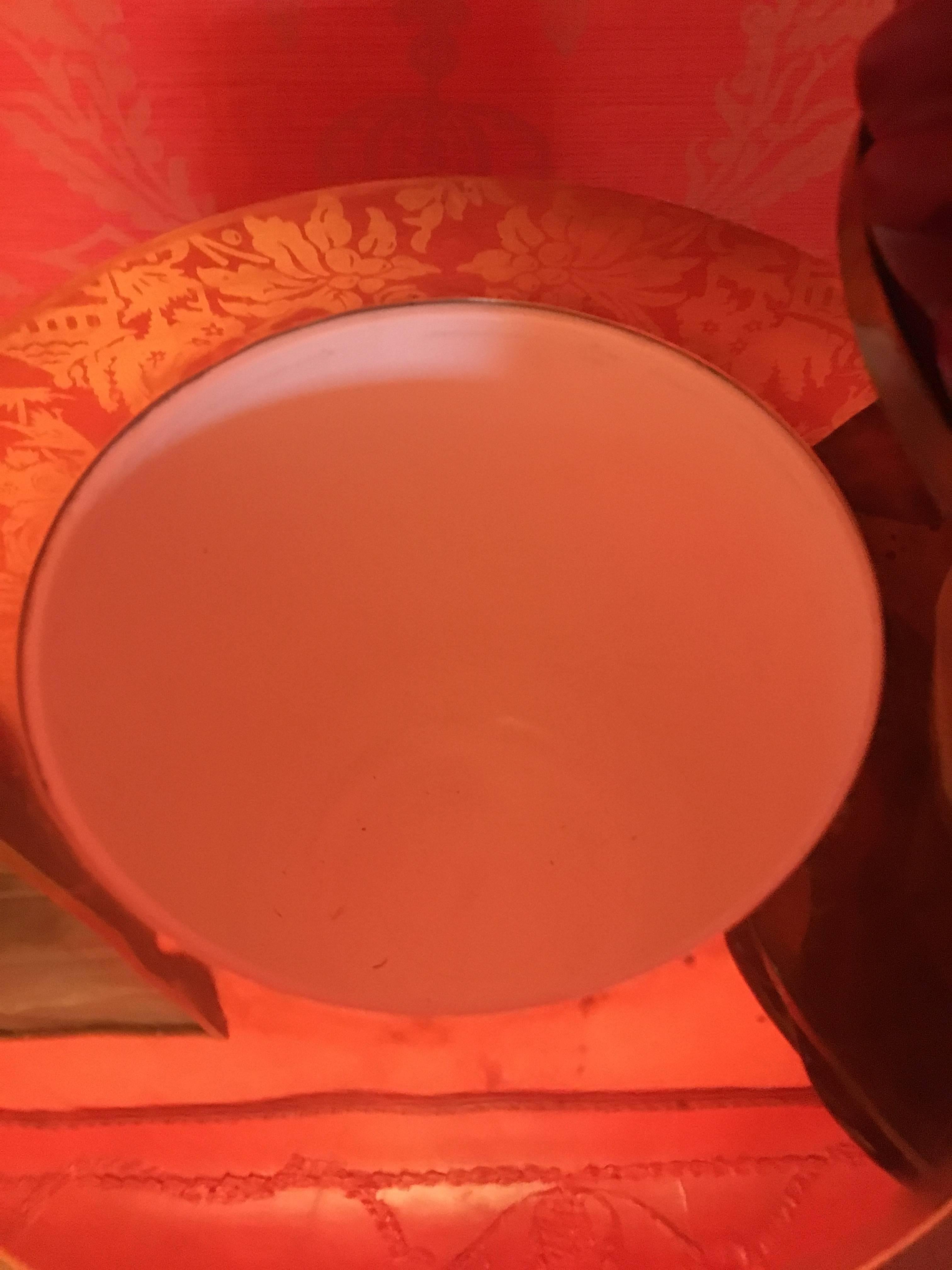 Mid-Century Modern Tommaso Barbi Italian Ceramic Ice Bucket with Brass Detail