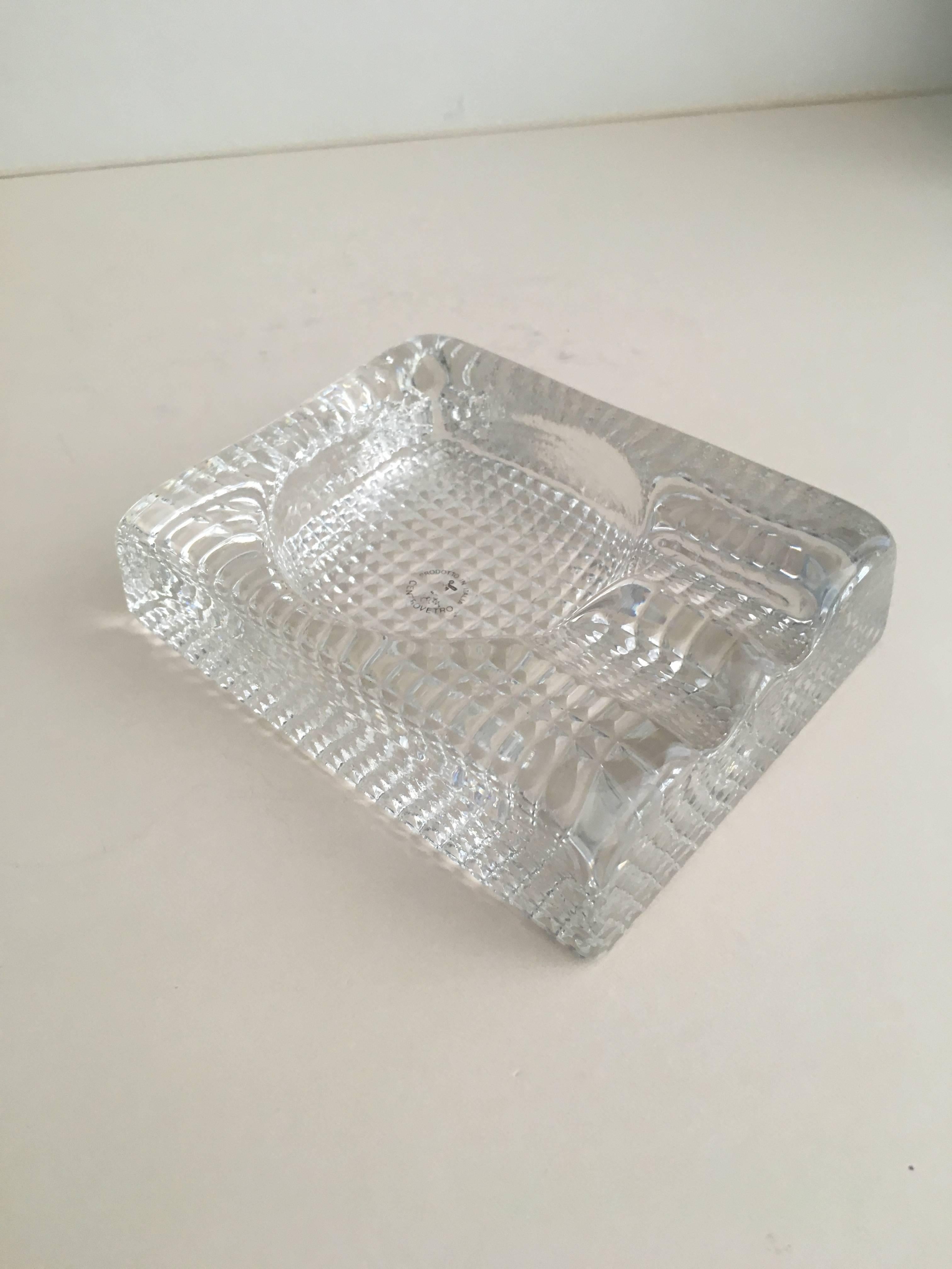 Italian quilted glass cigar ashtray, stylish and sexy. If you’re gonna be 