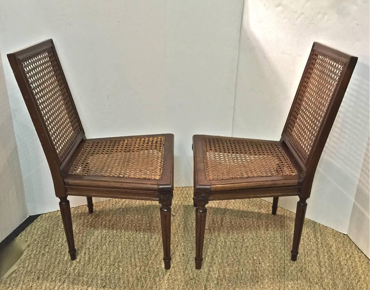French Pair of Louis XVI Directoire Chairs