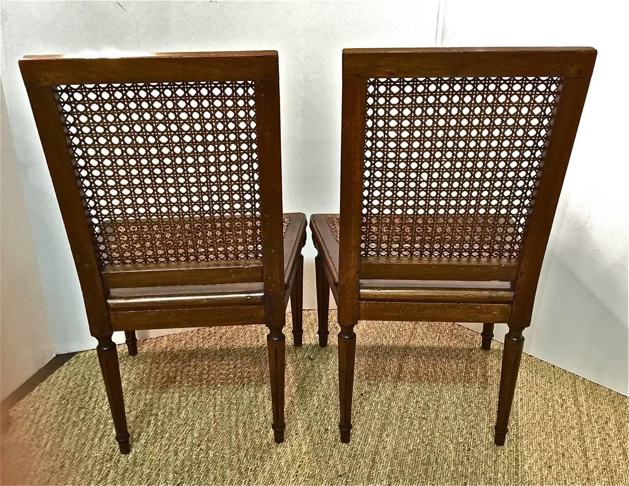 Pair of Louis XVI Directoire Chairs In Excellent Condition In Los Angeles, CA