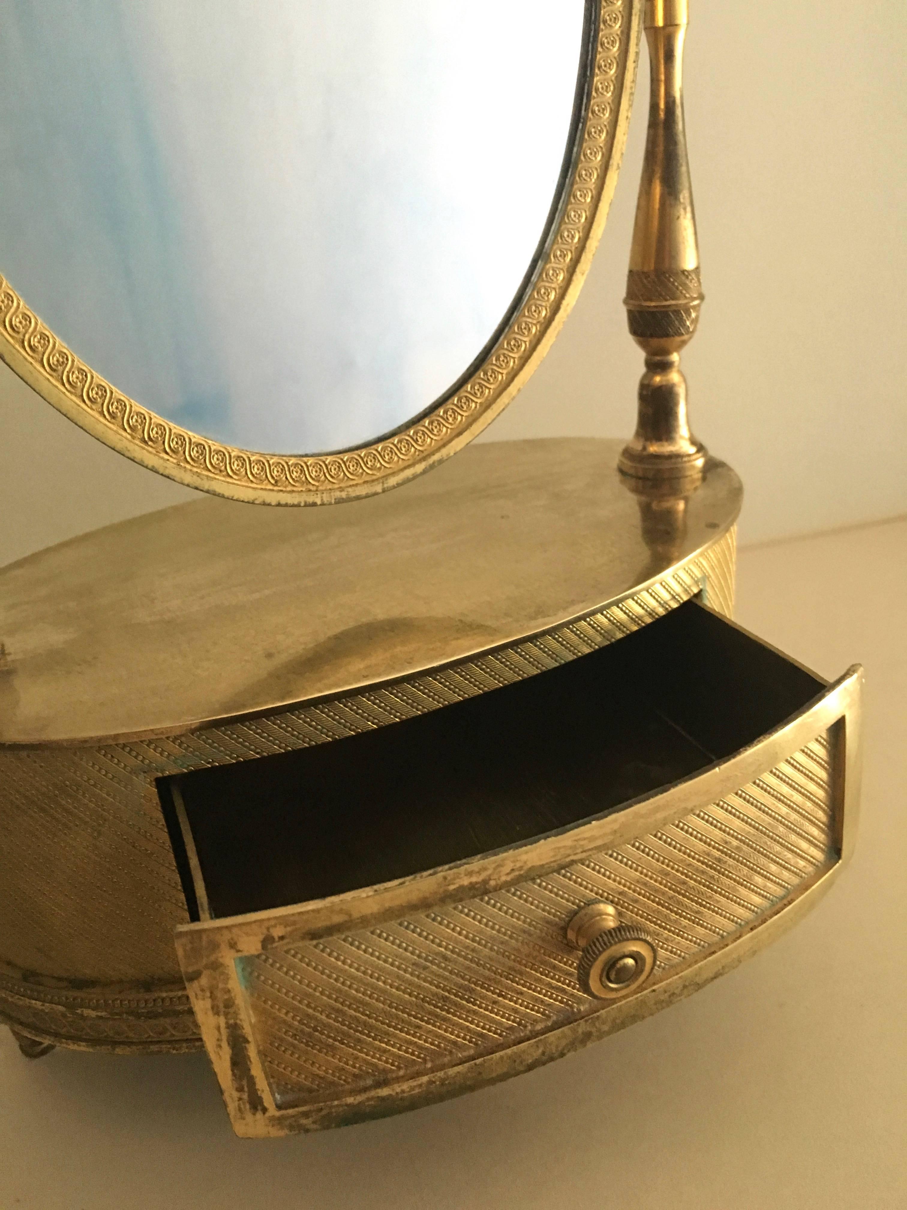 19th Century Beautiful French, First Empire Gilt Bronze Mirror, circa 1810-1820