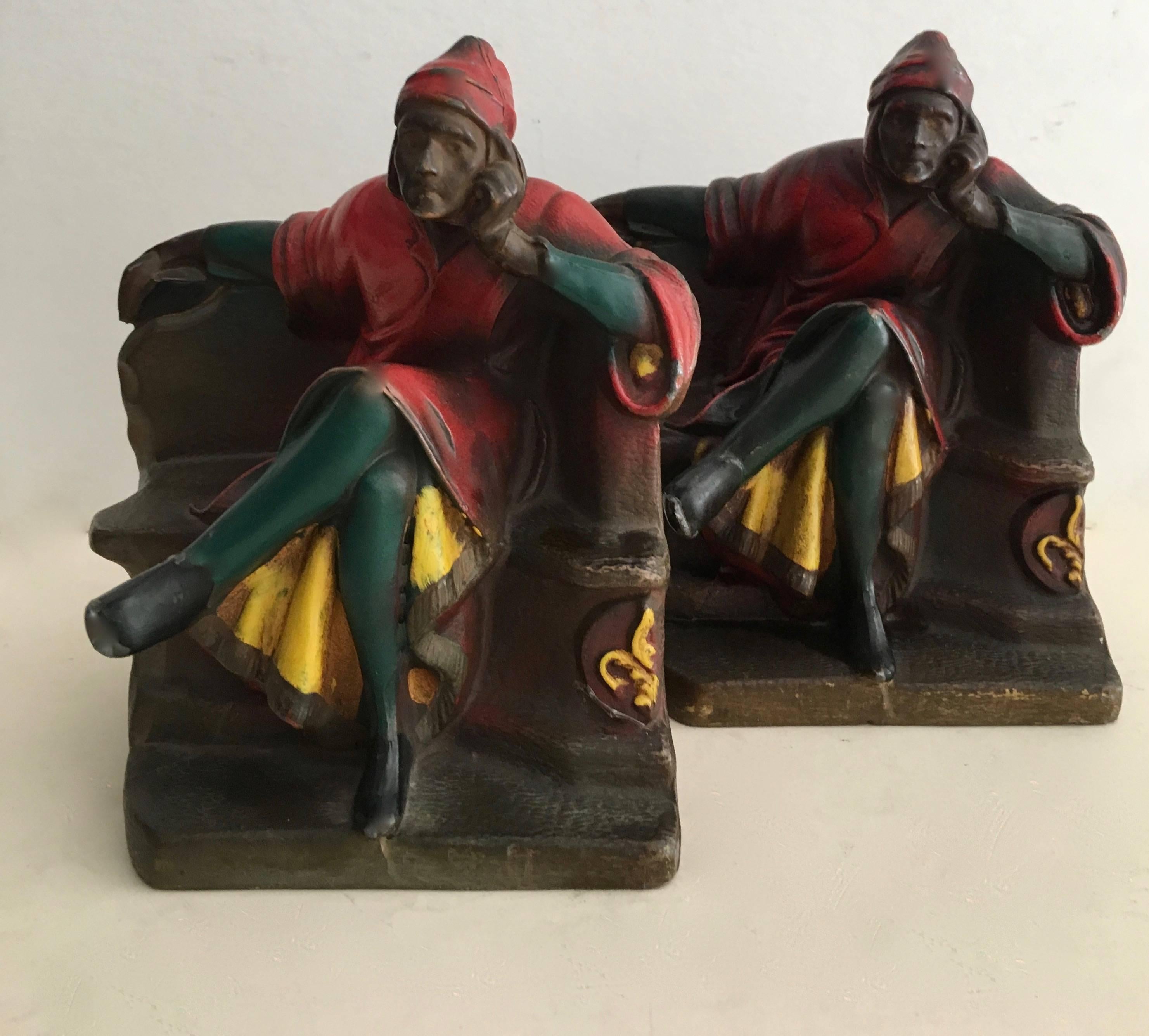 Pair of Dante Bookends In Good Condition In Los Angeles, CA