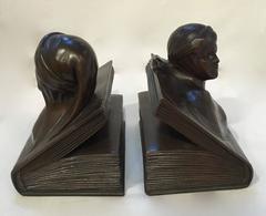 Pair of Bookends with Beatrice and Dante