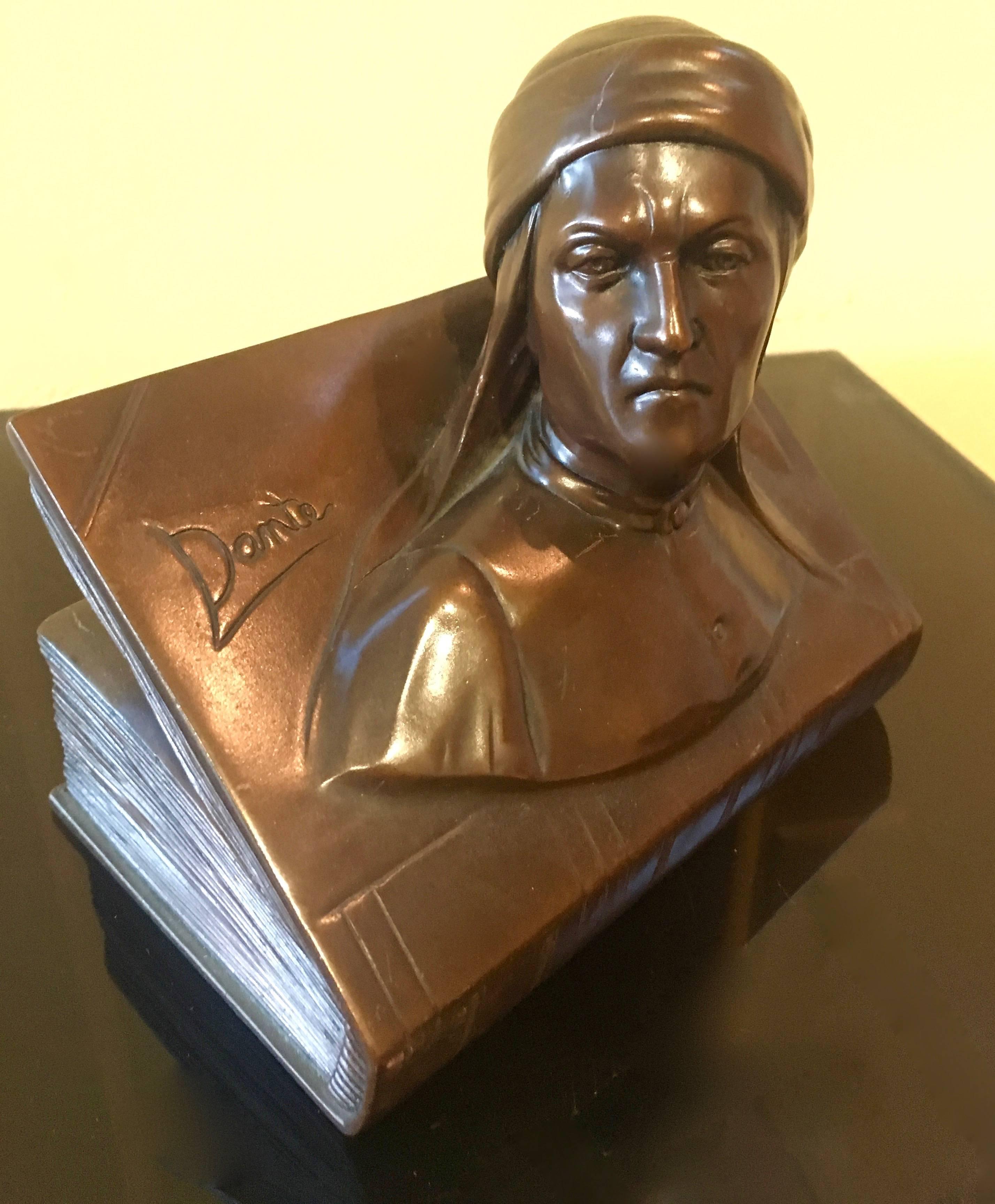 20th Century Pair of Bookends with Beatrice and Dante