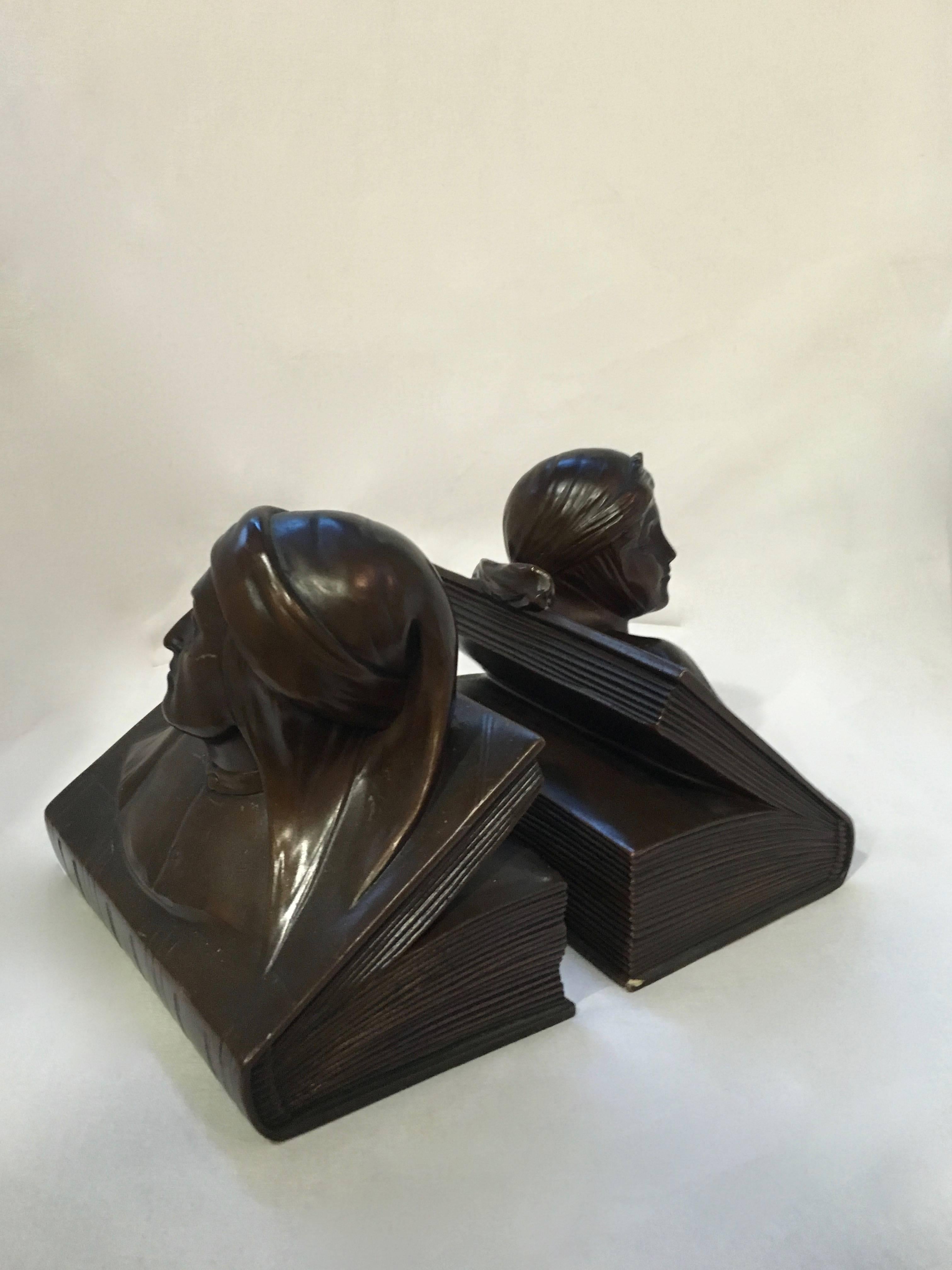 Pair of Bookends with Beatrice and Dante 2