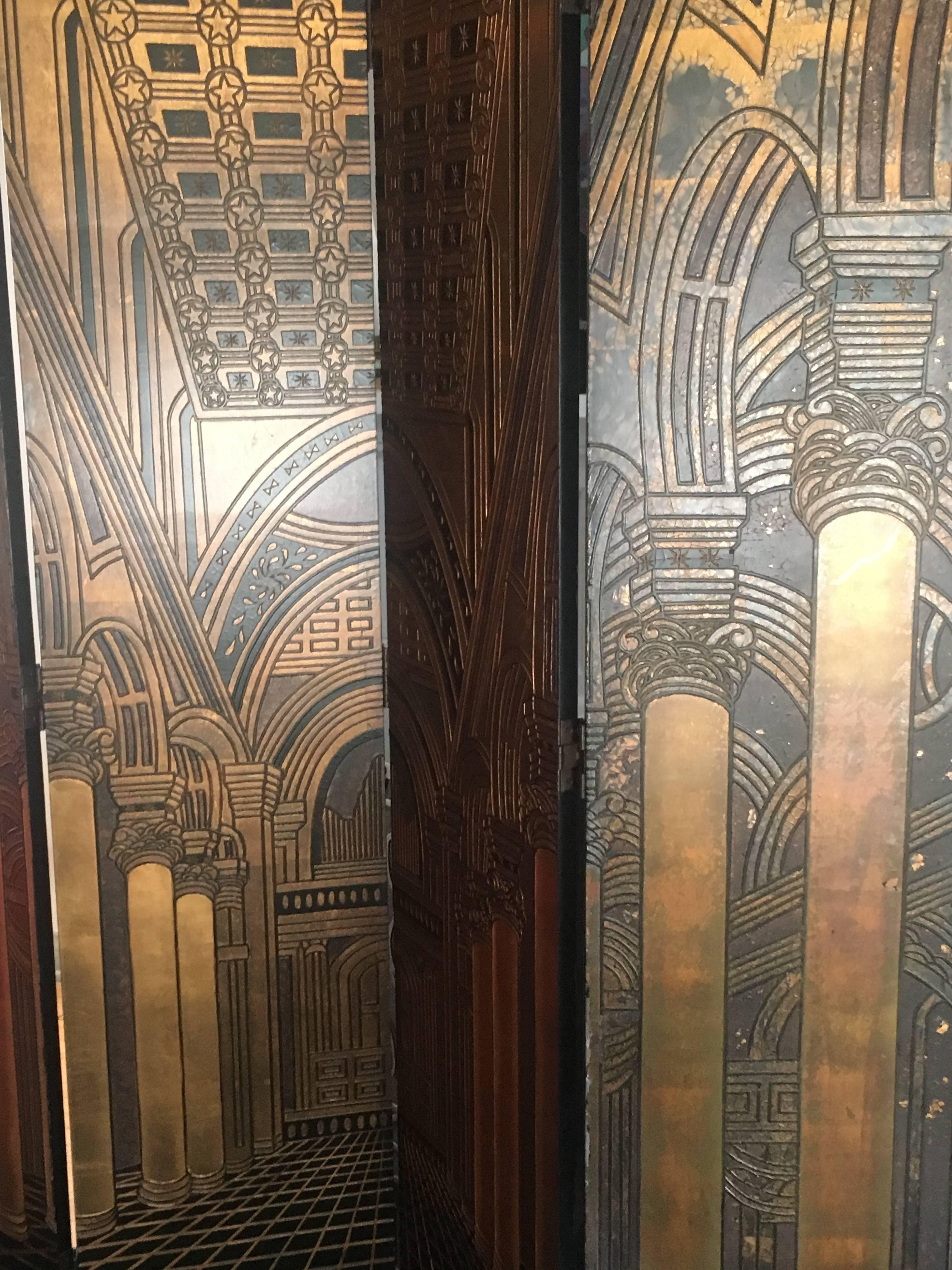 Wood Carved Deco Panel Architectural Screen