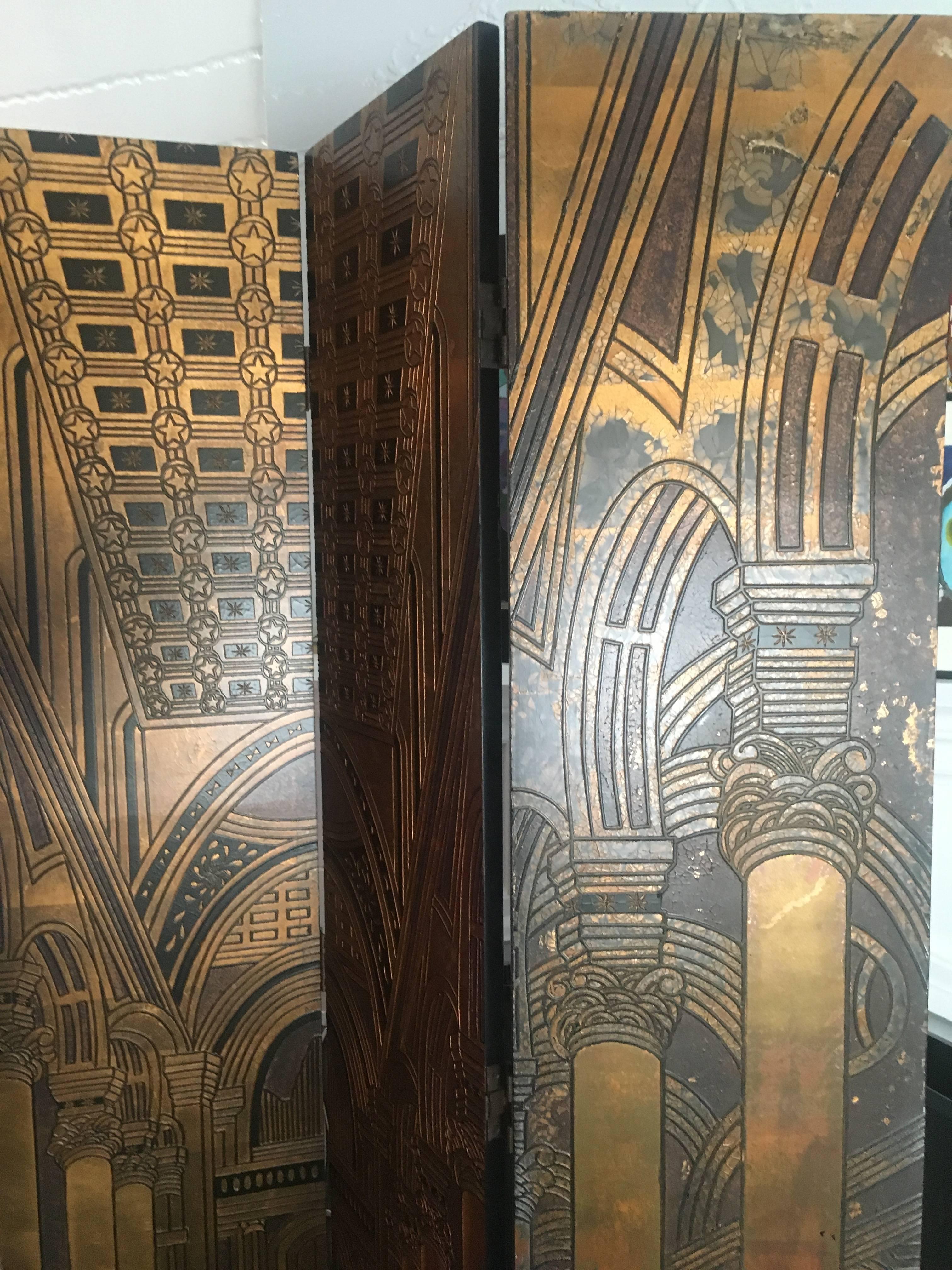 Carved Deco Panel Architectural Screen 1