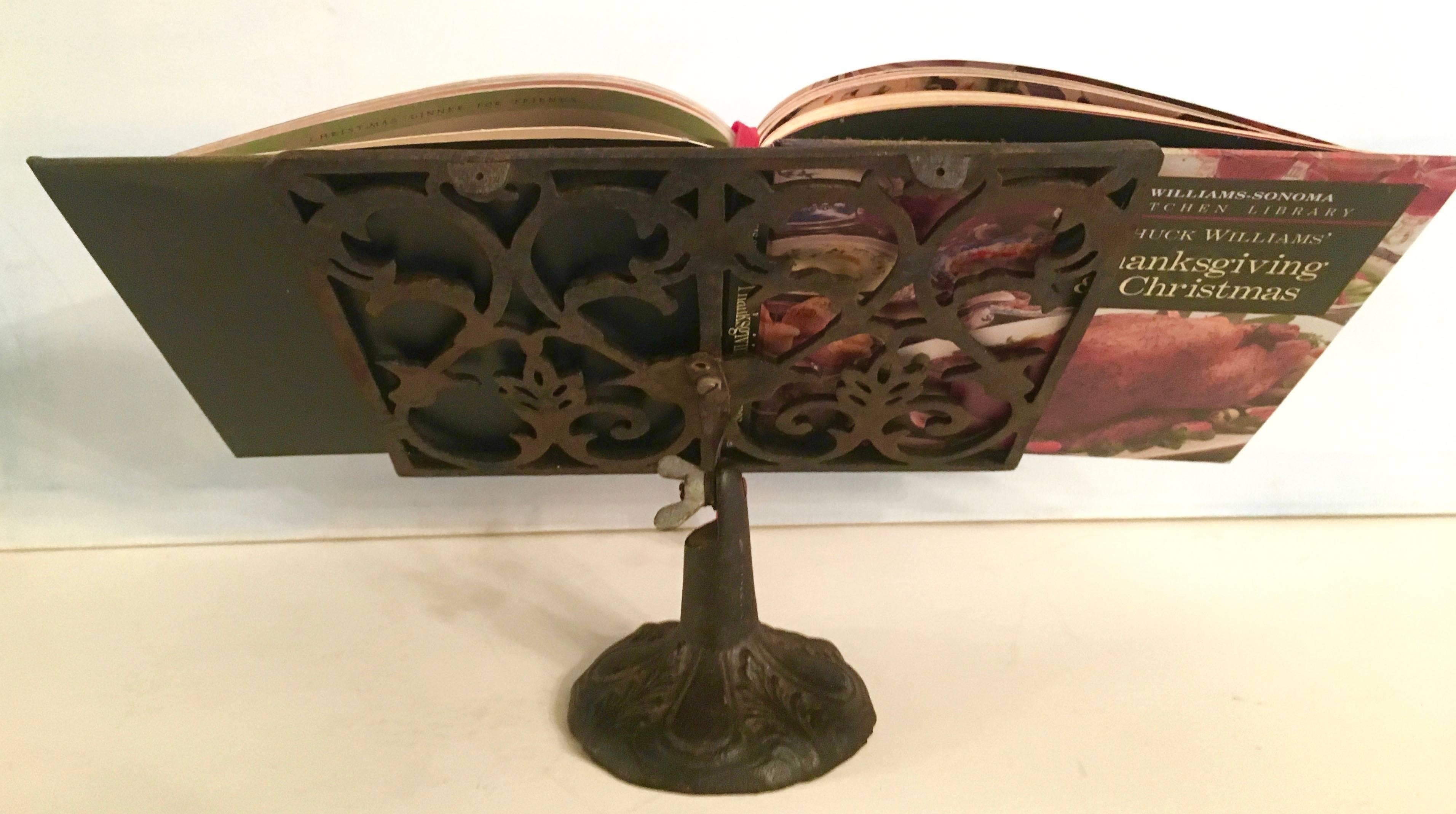 20th Century Vintage Metal Book Holder for Library or Kitchen