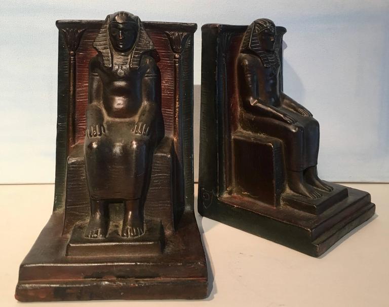 Pair of Copper Egyptian Pharaoh Bookends at 1stDibs egyptian bookends, pharaoh copper