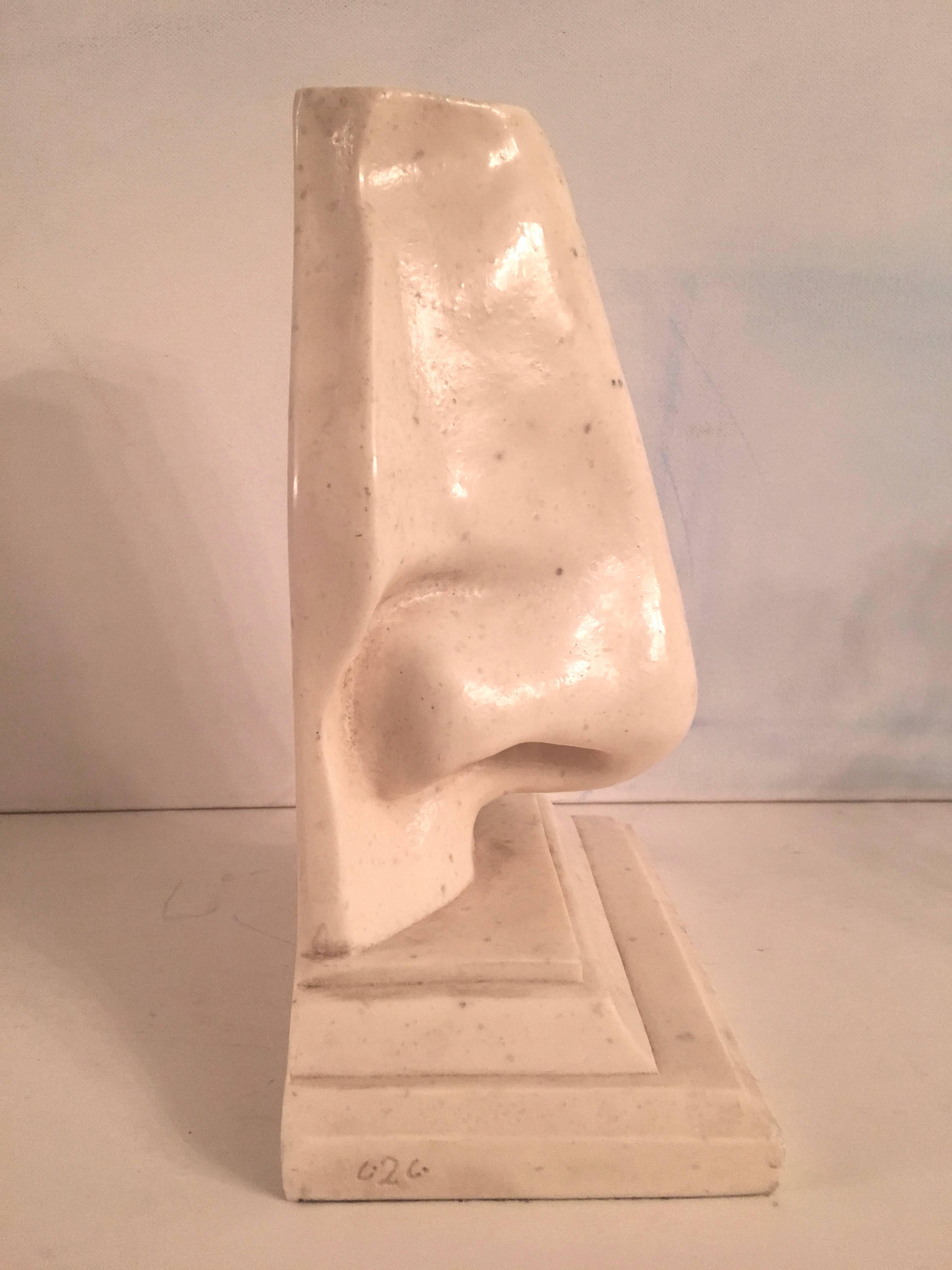 Mid-Century Modern Italian Marble Nose Bookend