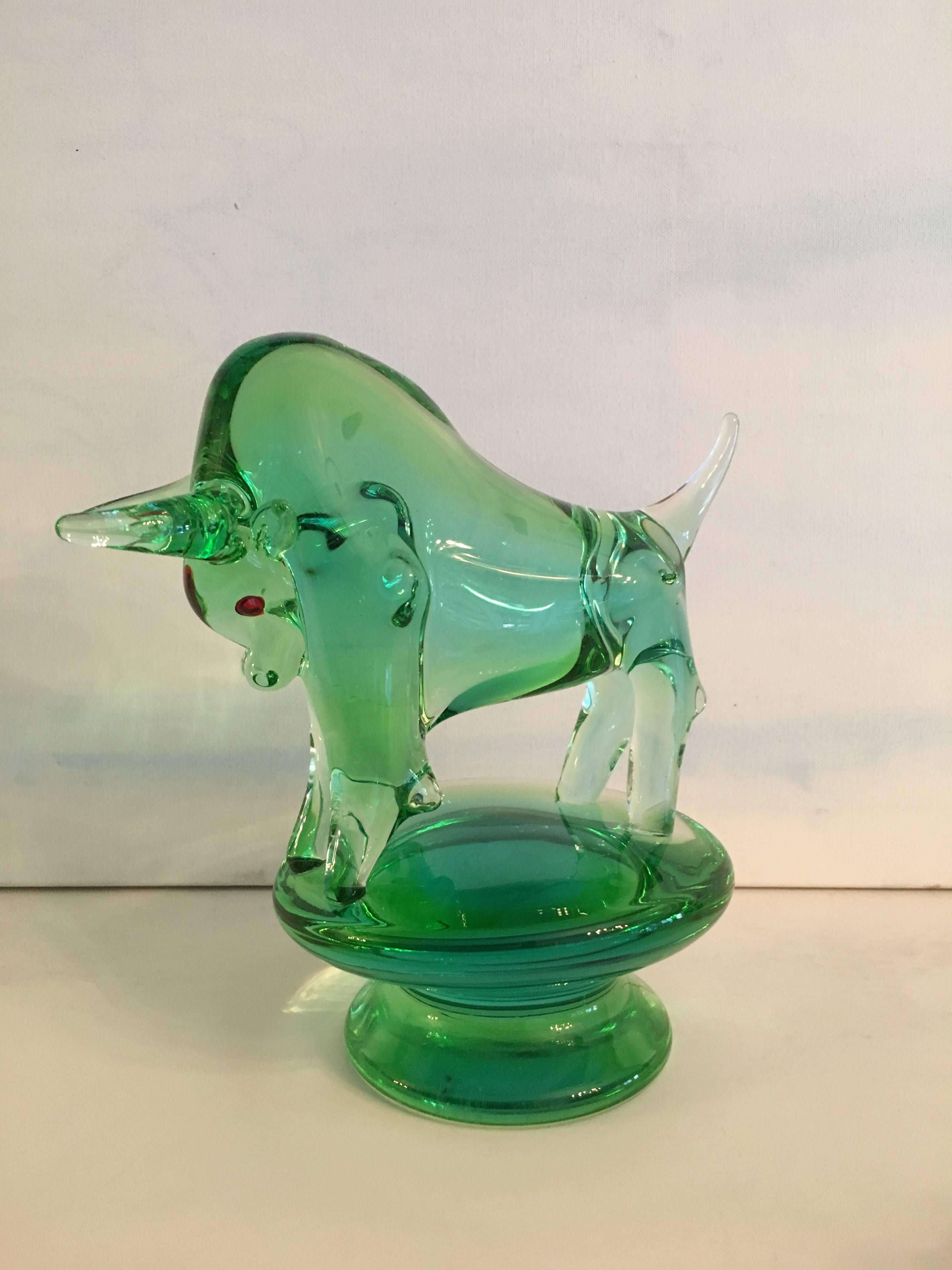 green glass sculpture