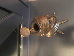 Rare French Bronze Cigar Lighter Depicting a Head on a Rooster Talon