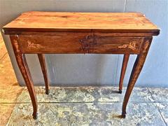 Italian Walnut Fold-Over Rococo Games Table, circa 1750-1760