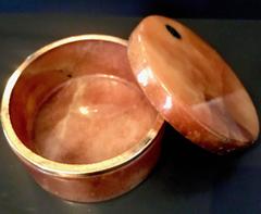 Round Italian Alabaster Box with Lid