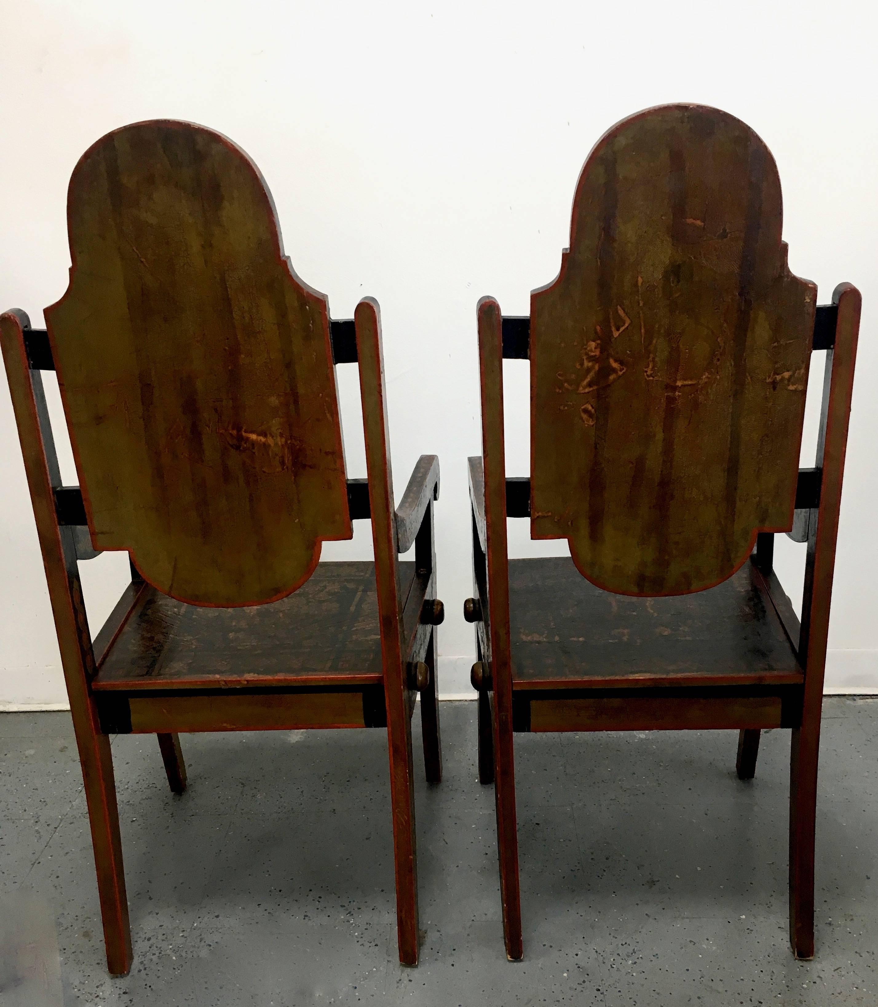  19th Century Hand-Crafted Moroccan chairs In Good Condition For Sale In Los Angeles, CA