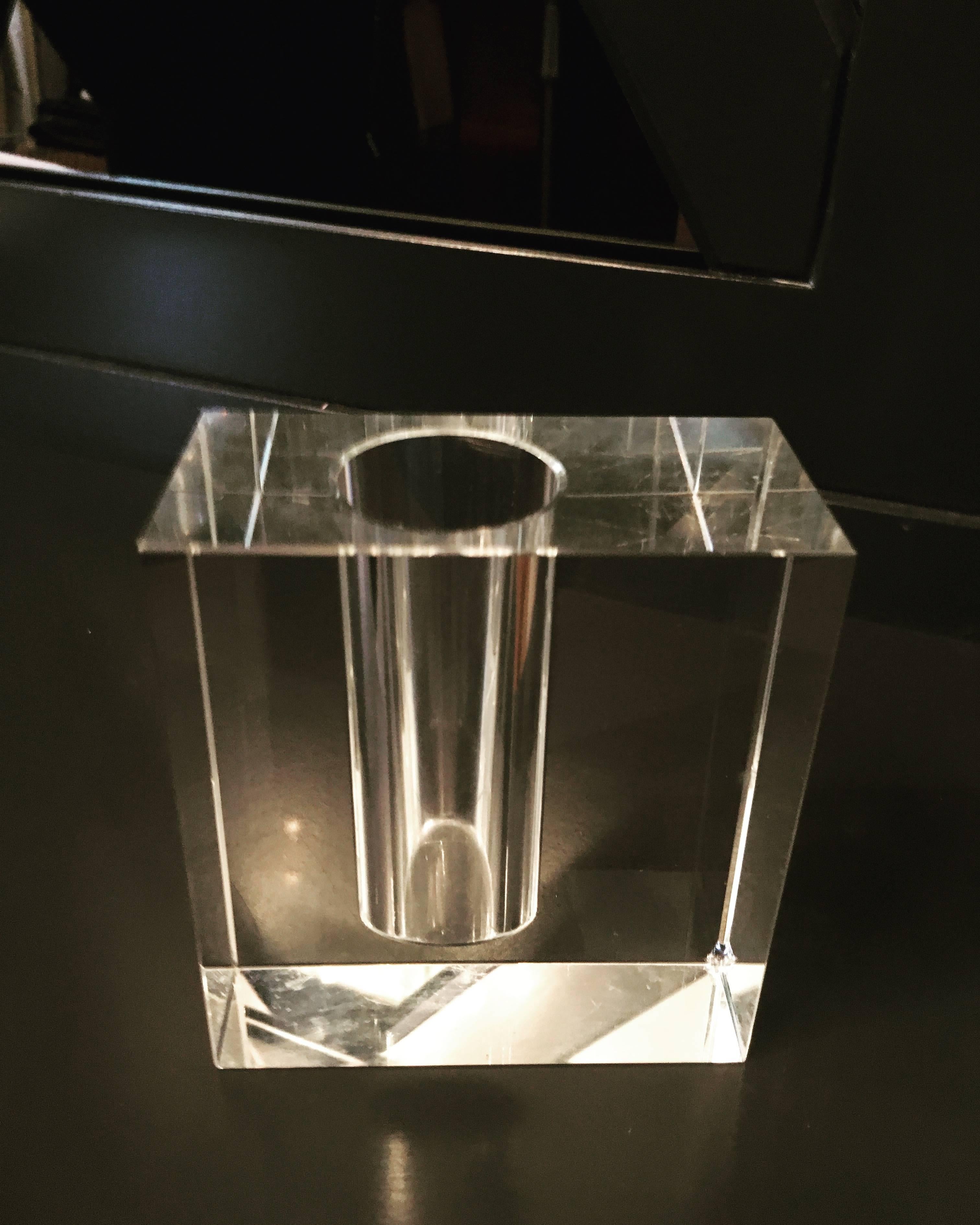 glass brick vase
