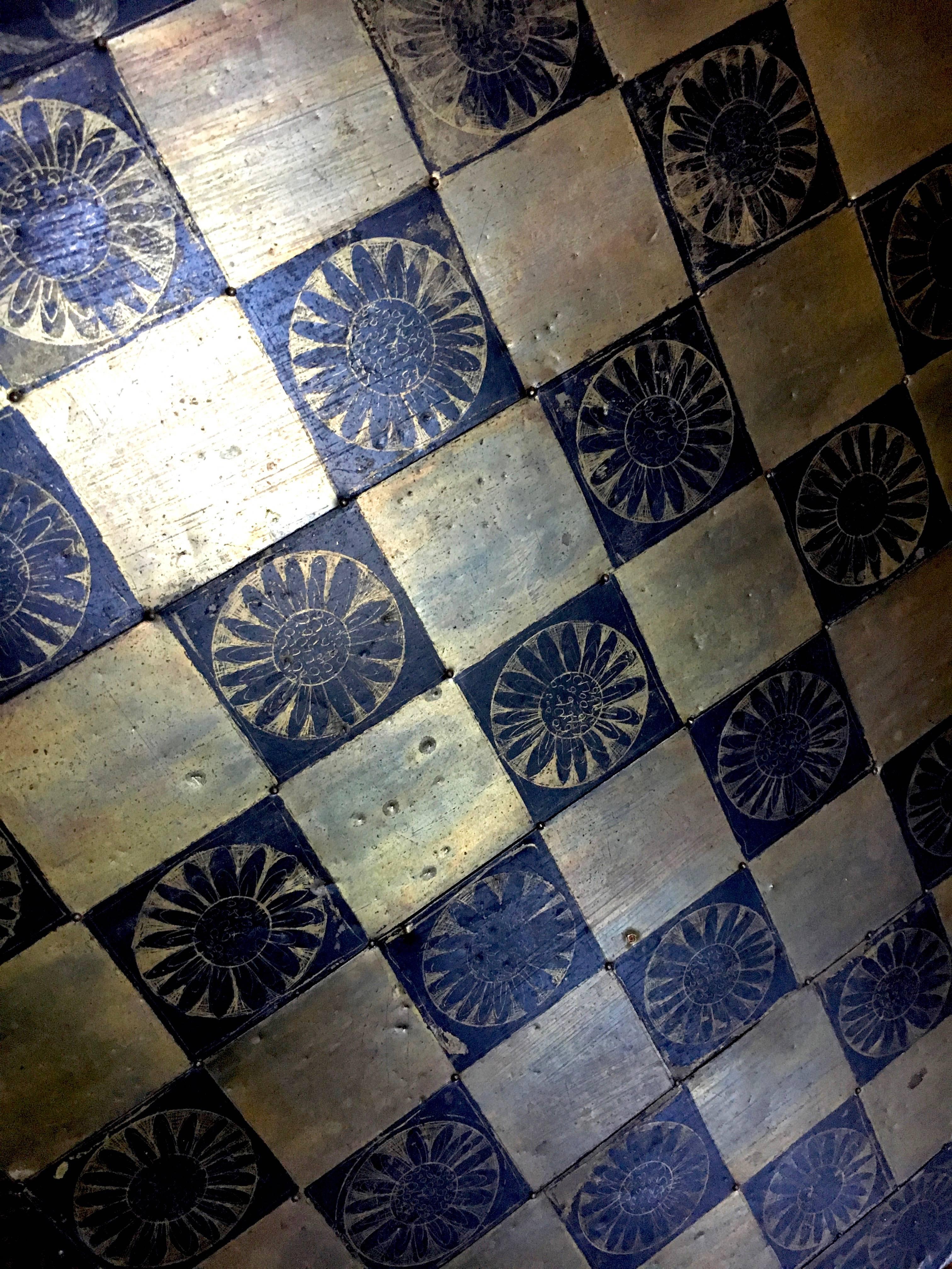 Metal Mexican Chess Board Table with Hand-Carved Wooden Chess Men In Excellent Condition In Los Angeles, CA