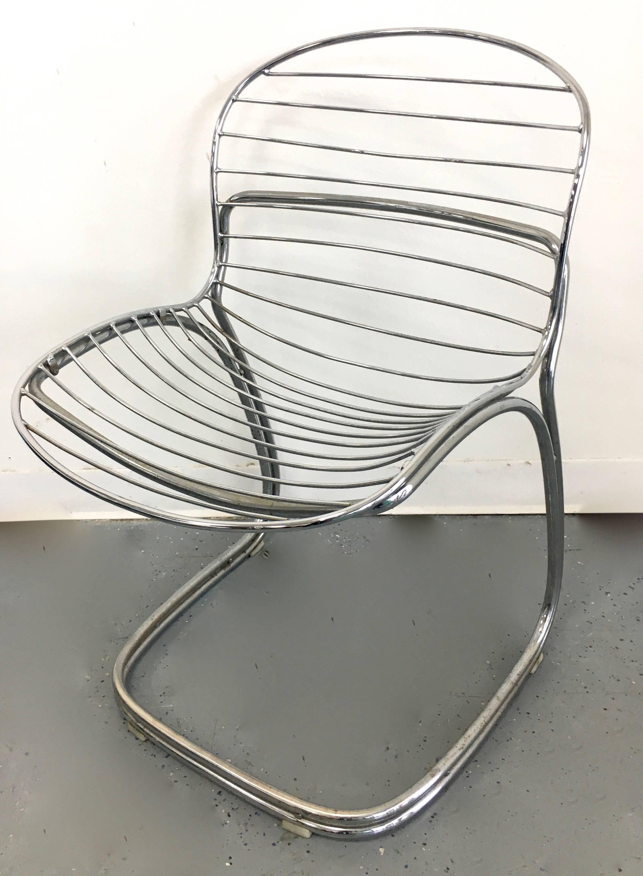 gastone rinaldi chrome chair cushion