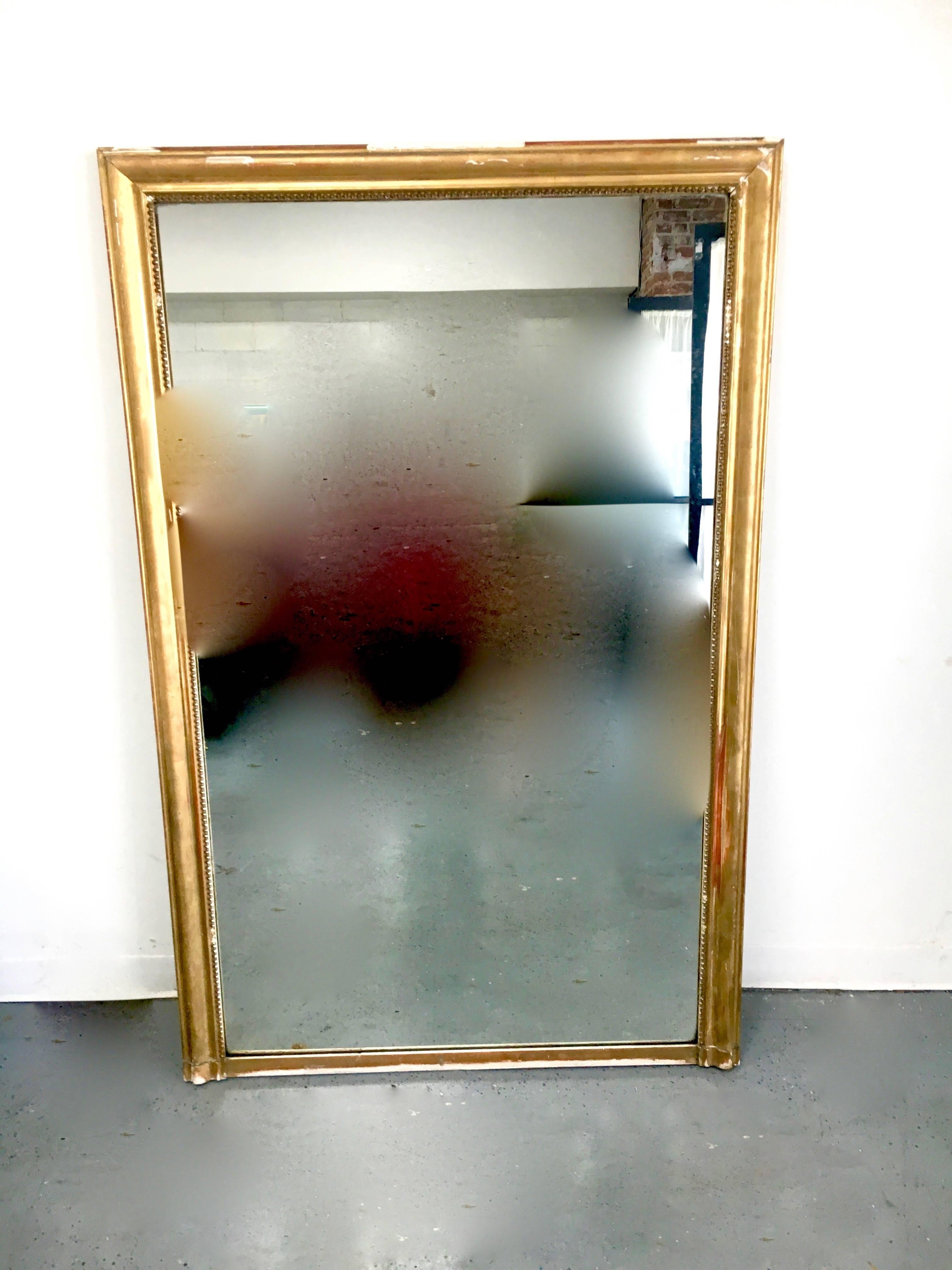 19th Century French Water Gilt Mirror 1