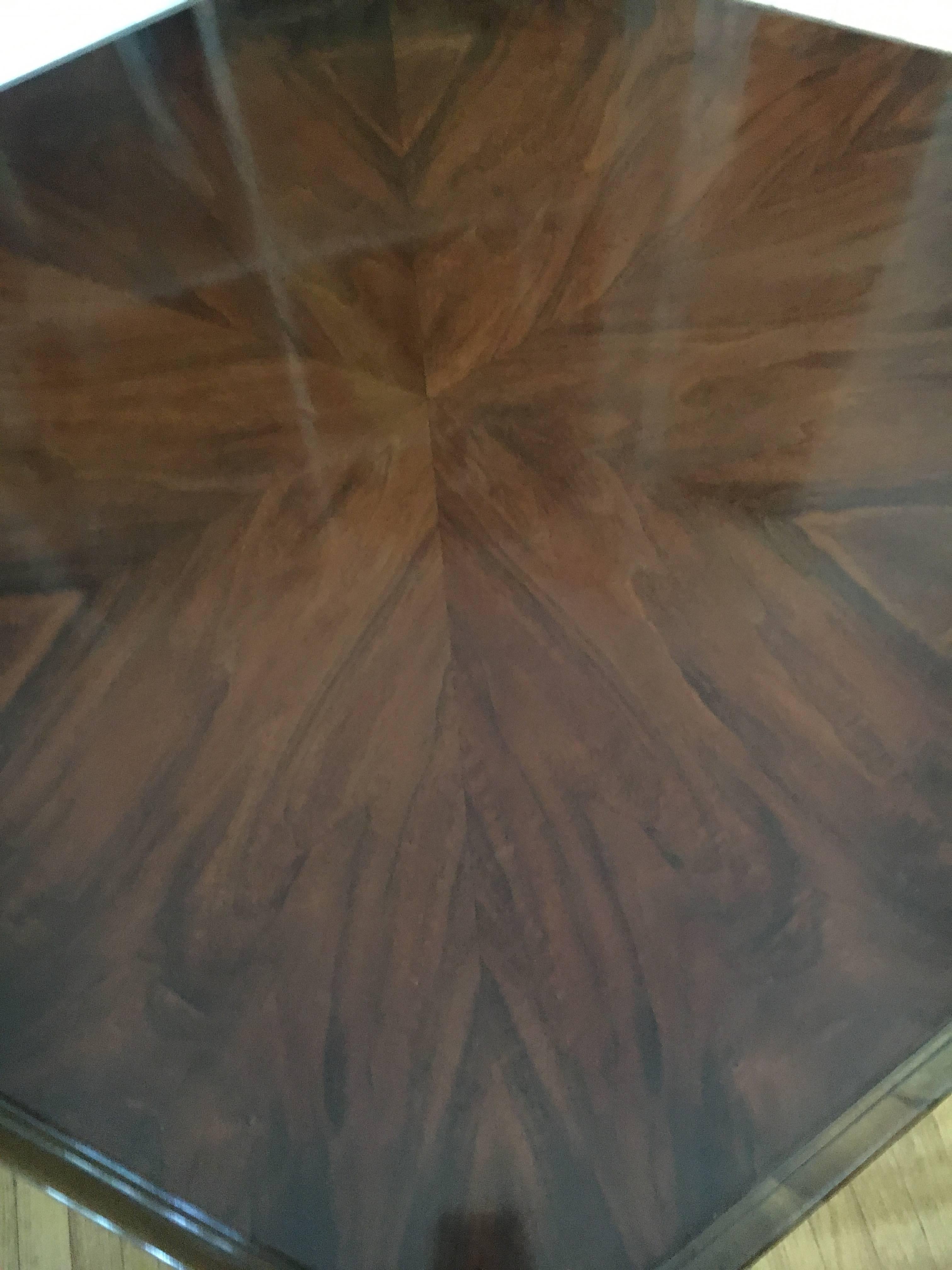 1930 walnut center table - Beautiful hexagon shaped center table, also perfect for a side table in living space or bedroom.