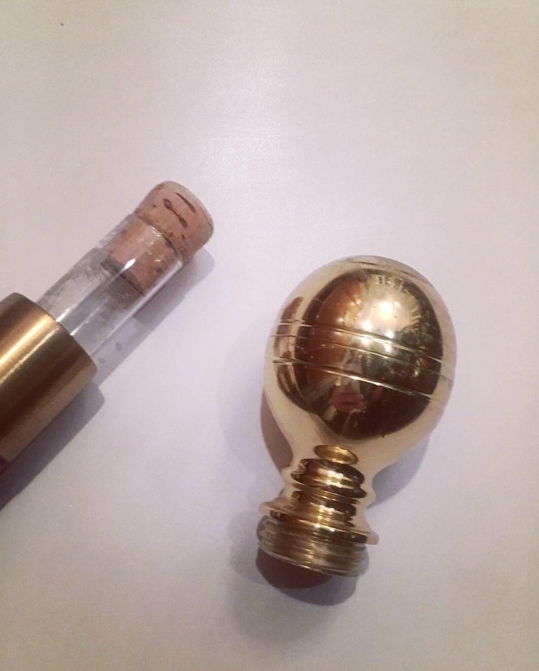 Wood Cane Walking Stick with Secret Liquor 420 Compartment at 1stDibs