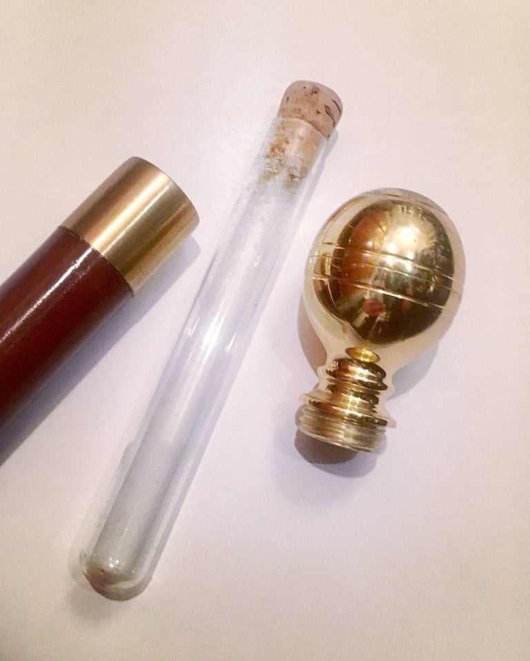 Wood Cane Walking Stick with Secret Liquor 420 Compartment at 1stDibs