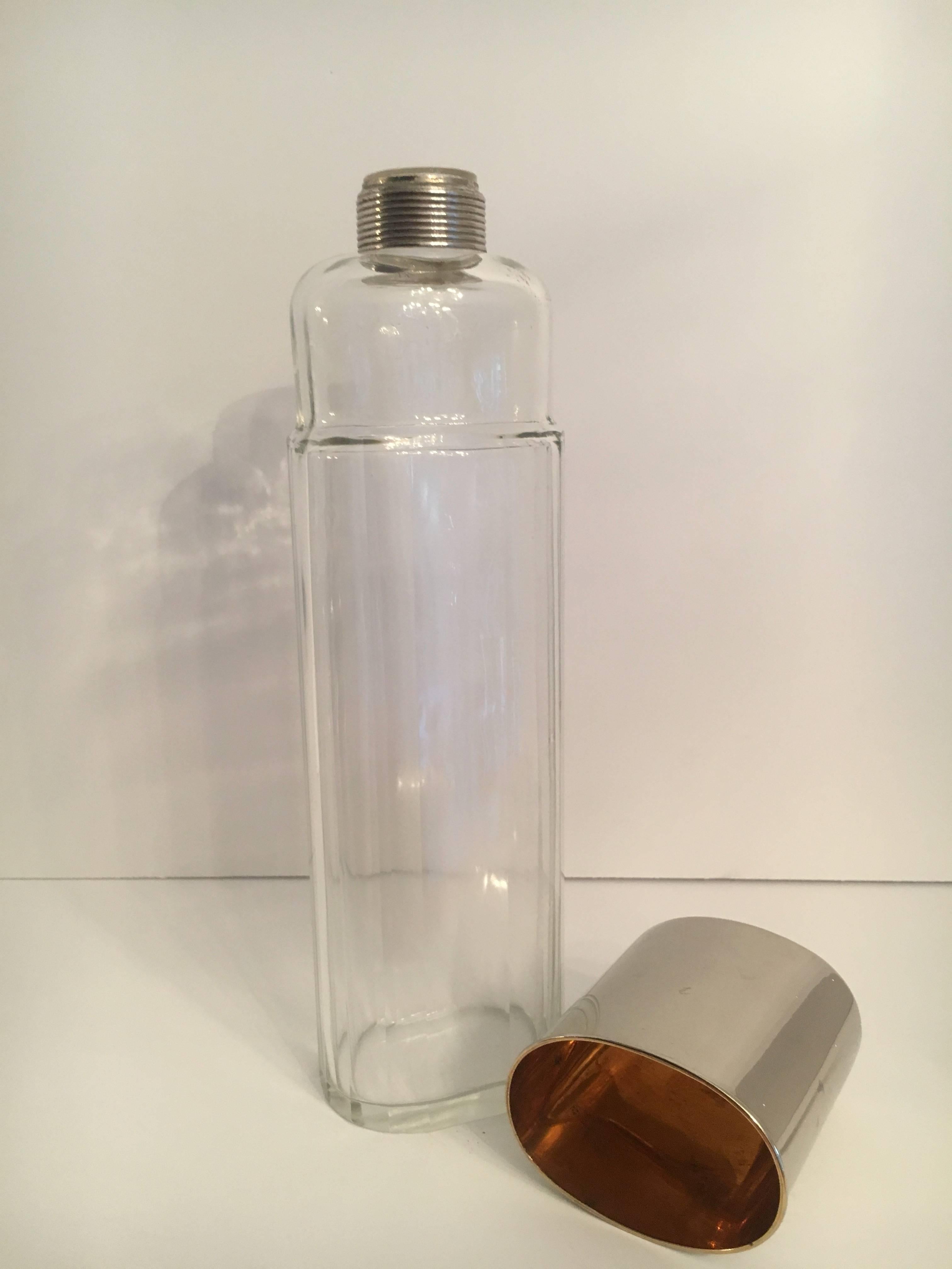 Sterling Silver Sterling and Glass Water Bottle Decanter 