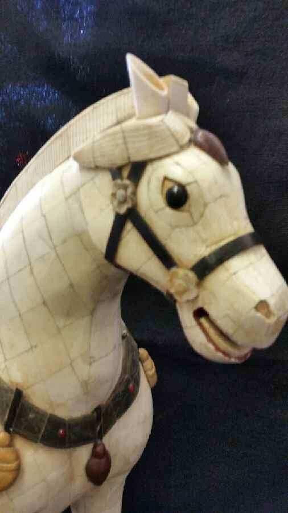 Hand-Crafted Majestic Tessellated Chinese Tang Horse