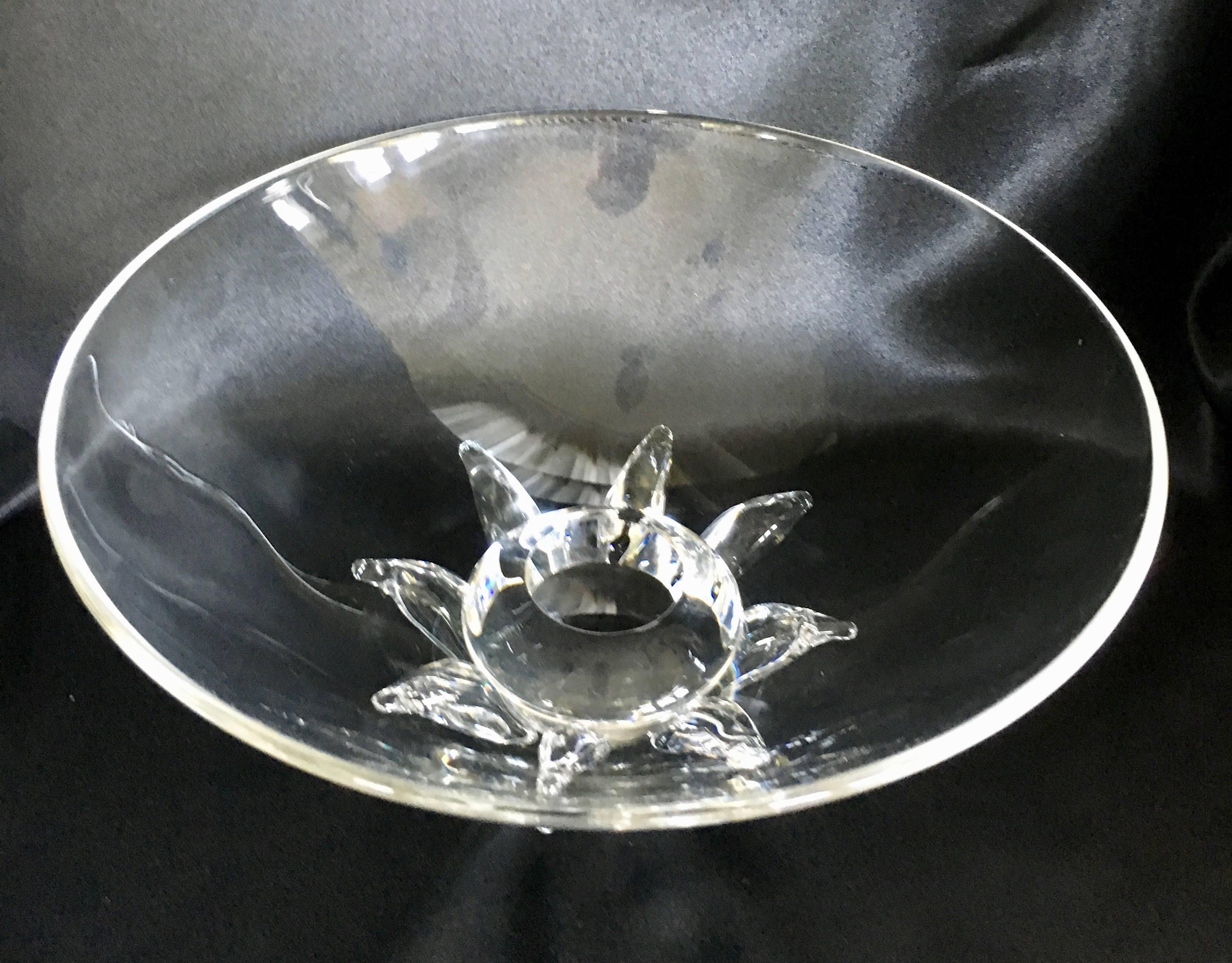 Glass Large Steuben Starfish Bowl Centre Piece