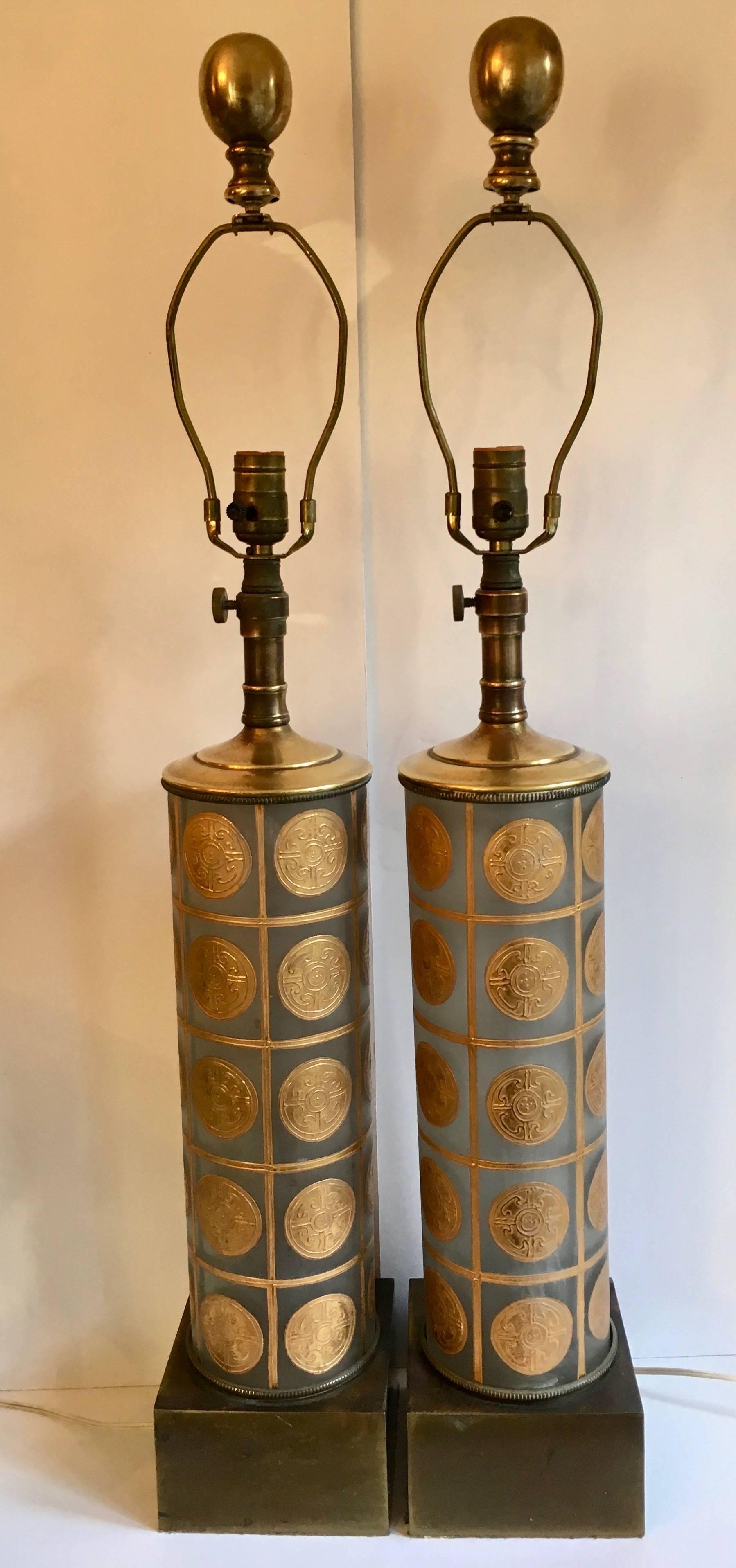 Mid-Century Modern Pair of Lamps in the Manner of Versace
