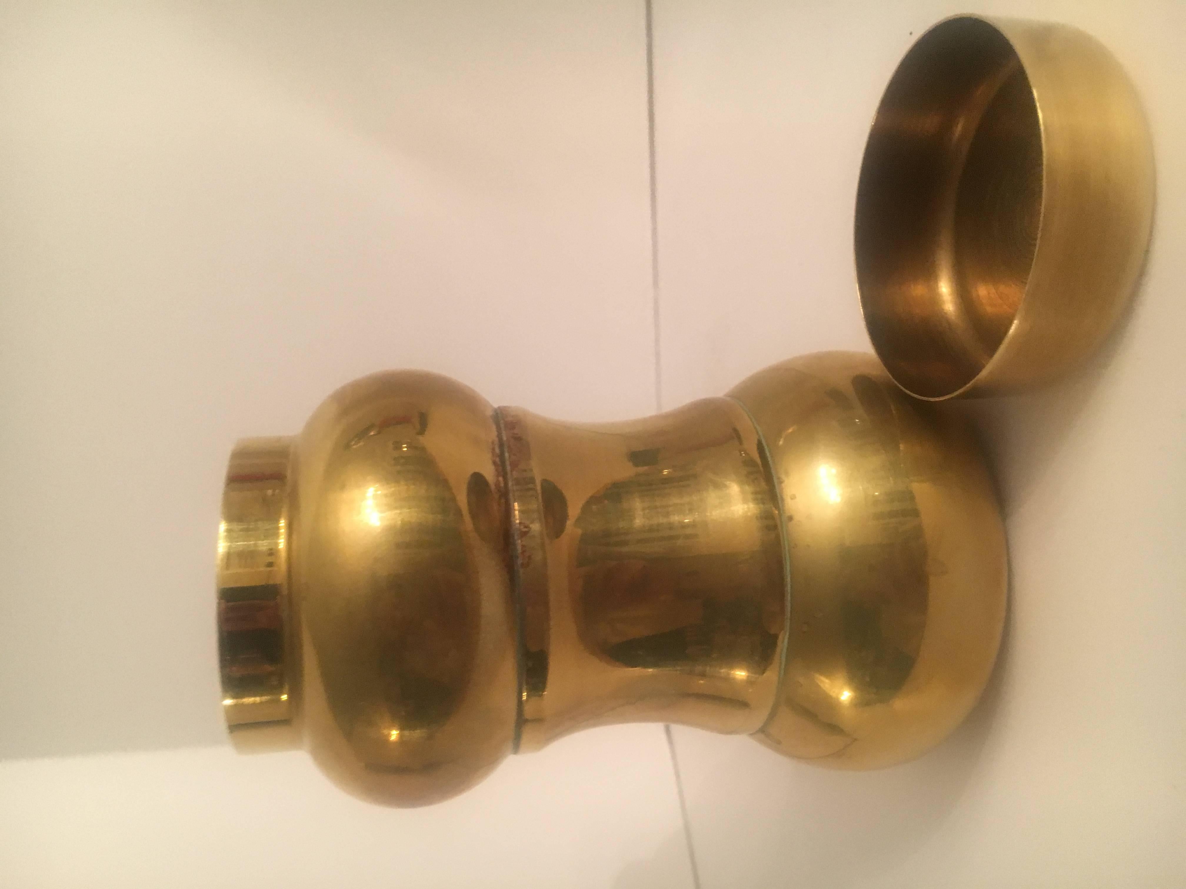 Mid-Century Modern Italian Brass Container