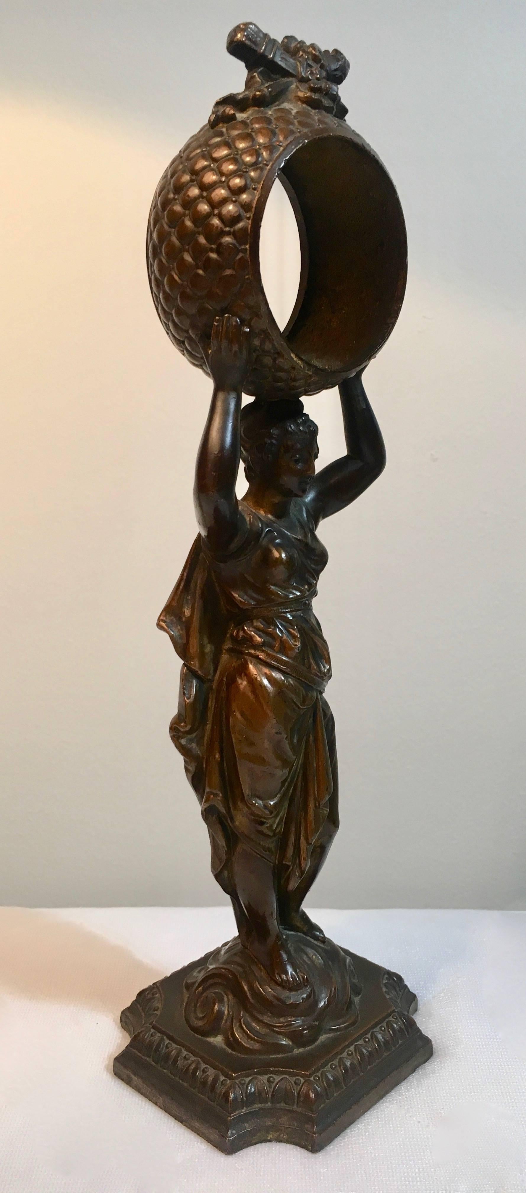 Bronze Female Figure Watch Holder 2