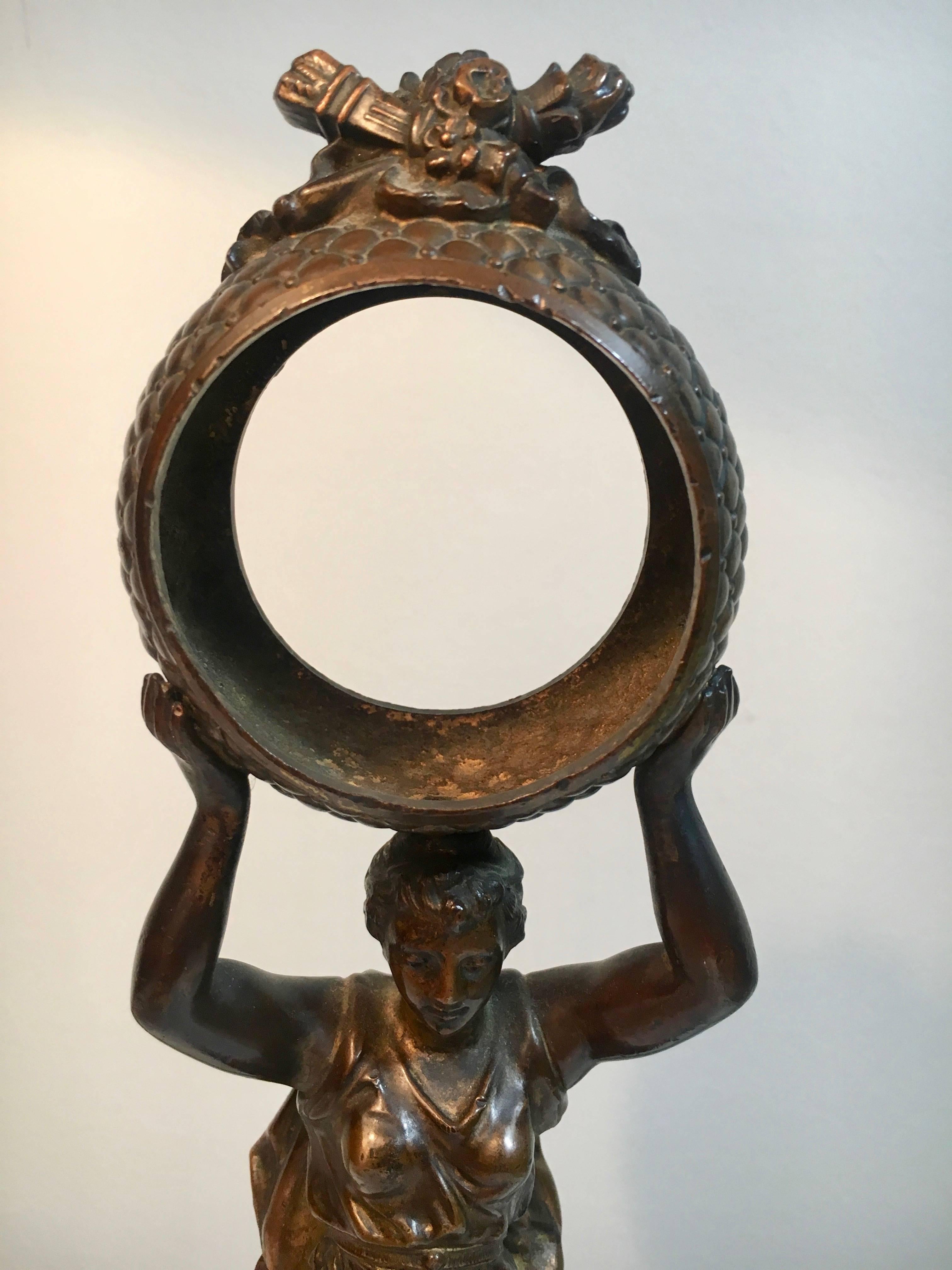 Bronze Female Figure Watch Holder 1